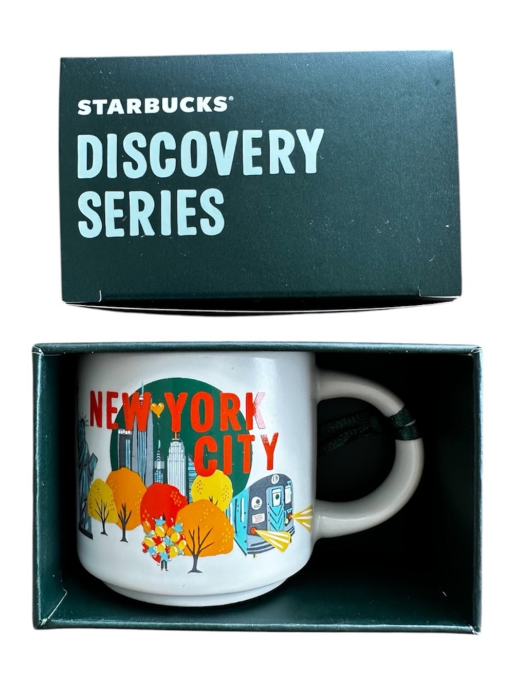 Starbucks New York City Mini Ceramic Ornament Mug Discovery Series 2oz